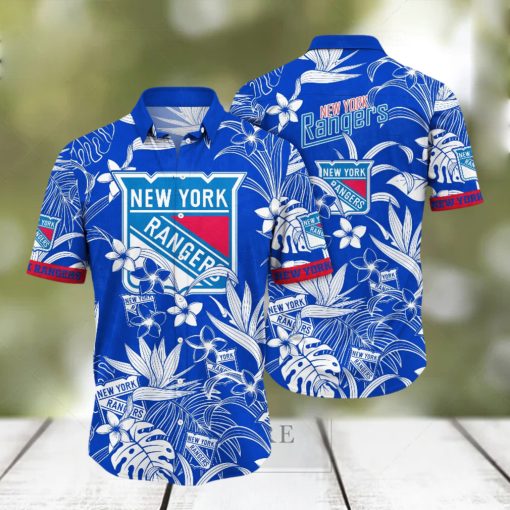 New York Rangers NHL Hawaiian Shirt Hiking Aloha Shirt