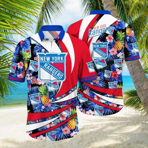 New York Rangers NHL Hawaiian Shirt Leisure Aloha Shirt