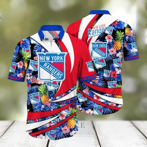 New York Rangers NHL Hawaiian Shirt Leisure Aloha Shirt