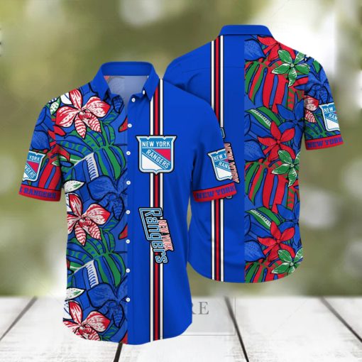 New York Rangers NHL Hawaiian Shirt Sunshine Aloha Shirt