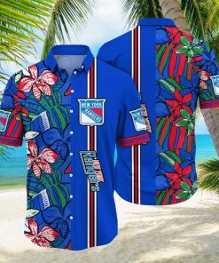 New York Rangers NHL Hawaiian Shirt Sunshine Aloha Shirt