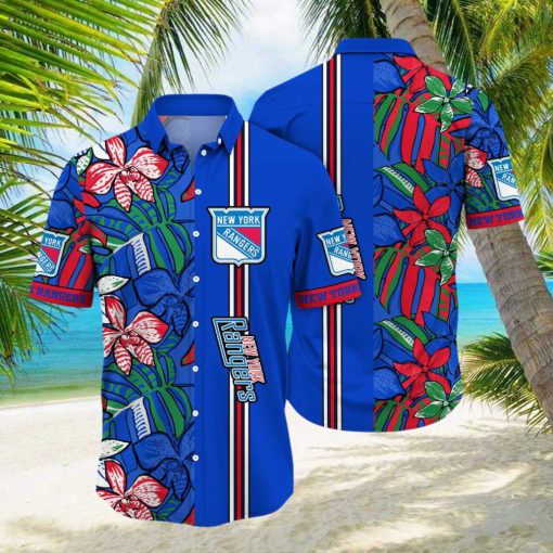 New York Rangers NHL Hawaiian Shirt Sunshine Aloha Shirt