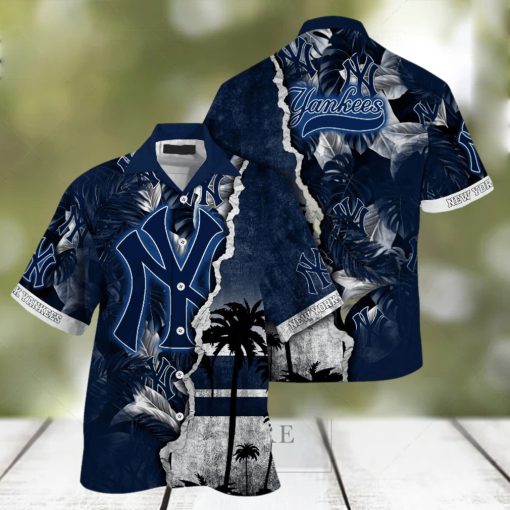 New York Yankees MLB Hawaiian Shirt Custom Sunglasses Aloha Shirt