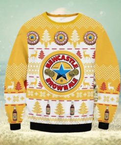 Newcastle Brown Ale Beer Pine Tree Ugly Christmas Sweater Impressive Gift For Men And Women