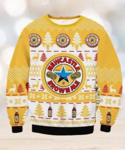 Newcastle Brown Ale Beer Pine Tree Ugly Christmas Sweater Impressive Gift For Men And Women