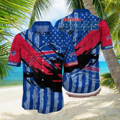 Nfl Buffalo Bills Flag 3d Hawaiian Shirt For Fans