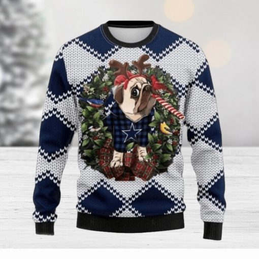 Nfl Dallas Cowboys Pug Dog Christmas Ugly Sweater