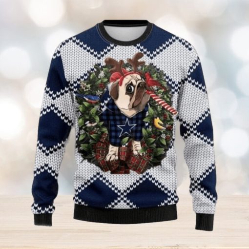 Nfl Dallas Cowboys Pug Dog Christmas Ugly Sweater