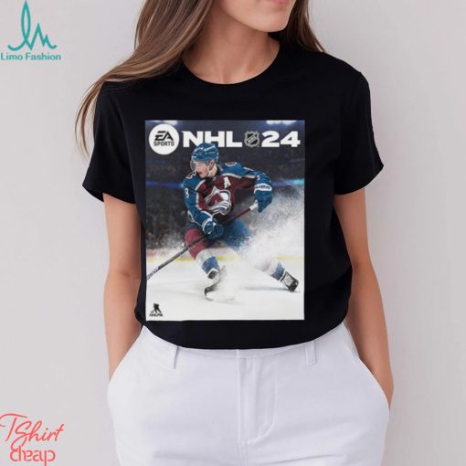 Nhl 24 Cover Athlete Cale Makar Ea Sports Game Cover Colorado Avalanche T Shirt