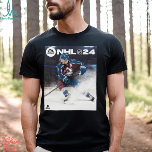 Nhl 24 Cover Athlete Cale Makar Ea Sports Game Cover Colorado Avalanche T Shirt