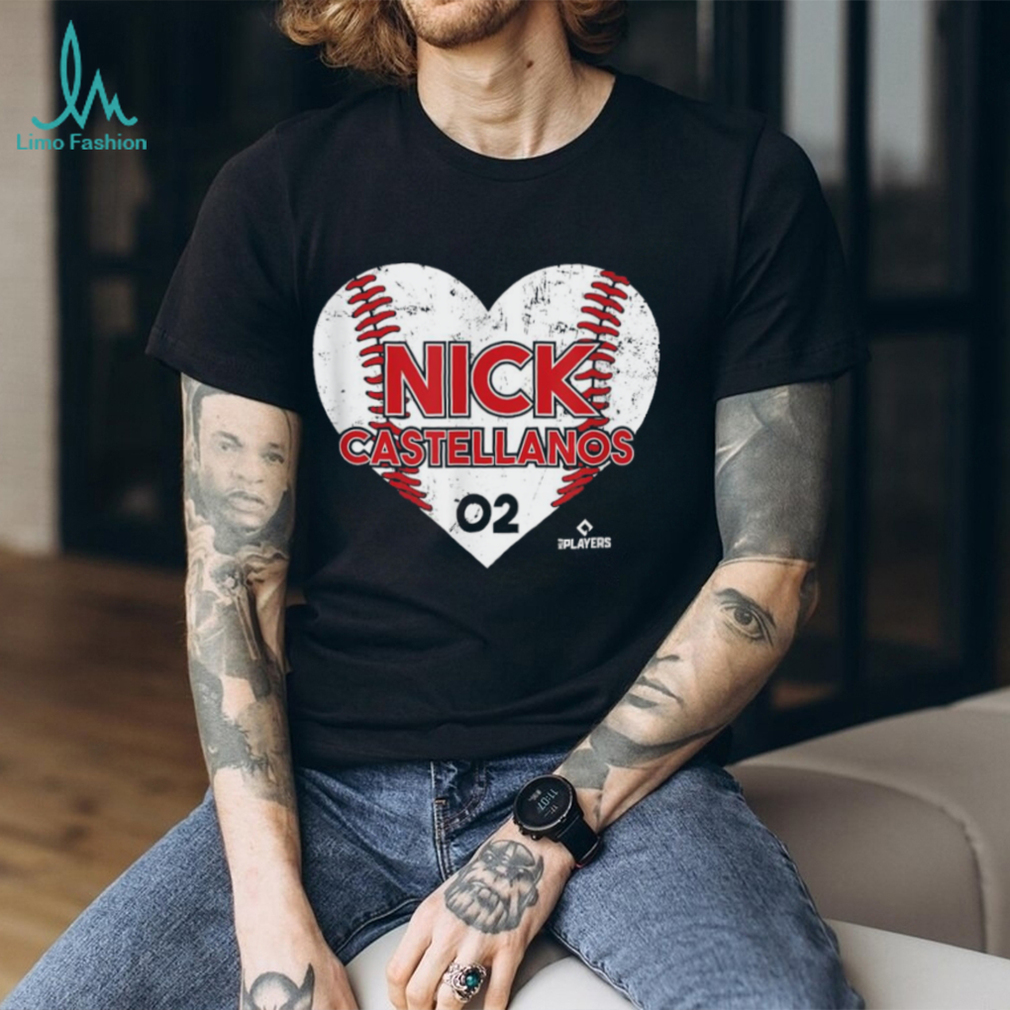 Nick Castellanos Heart Baseball T Shirt Nick Castellanos Heart Baseball T Shirt