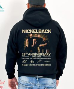 Nickleback 28th Anniversary 1995 – 2023 Chad Kroeger Ryan Peake Mike Kroeger Daniel Adair Thank You For The Memories T Shirt