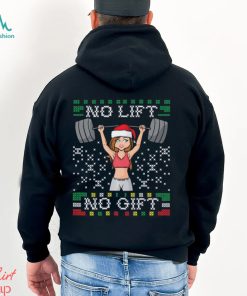 No Lift No Gif Gym Miss Santa Claus Christmas Shirt