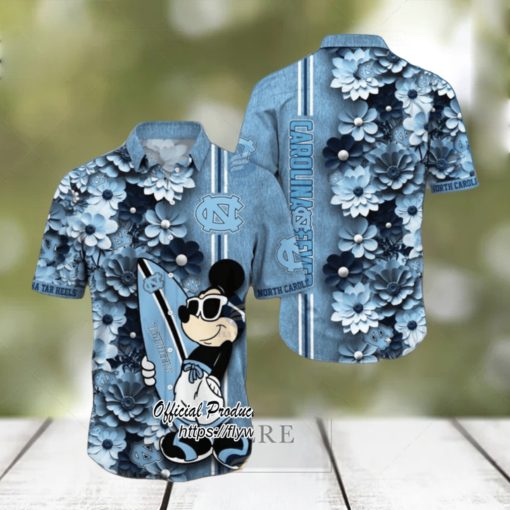 North Carolina Tar Heels Aloha Mick Pattern Hawaiian Shirt