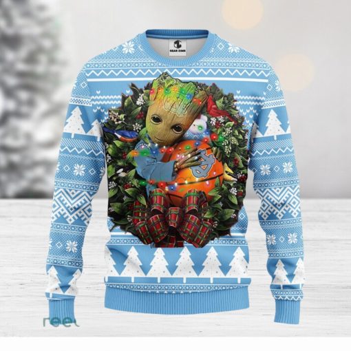 North Carolina Tar Heels Groot Hug Christmas Ugly Sweater