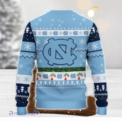 North Carolina Tar Heels NCAA Grinch Hand Funny Christmas Gift Ugly Christmas Sweater Gift Ideas For Fans