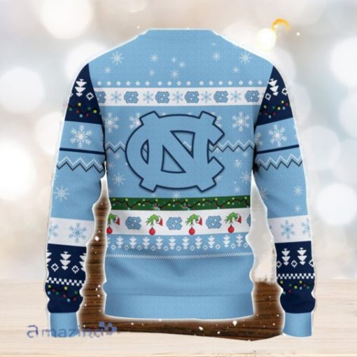 North Carolina Tar Heels NCAA Grinch Hand Funny Christmas Gift Ugly Christmas Sweater Gift Ideas For Fans