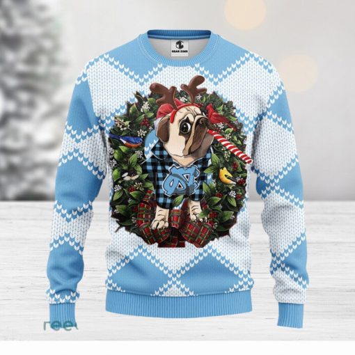 North Carolina Tar Heels Pub Dog Christmas Ugly Sweater