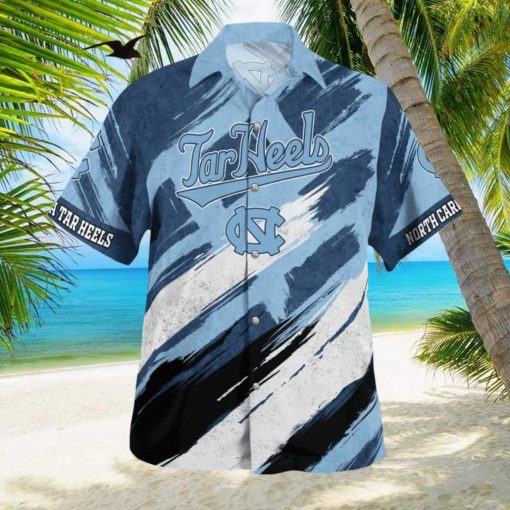 North Carolina Tar Heels Vintage Floral 3D Hawaiian Shirt Best For Fans Beach Gift For Men And Women