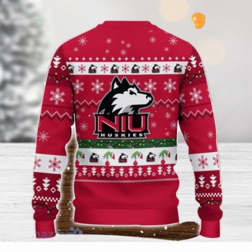 Northern Illinois Huskies NCAA Grinch Hand Funny Christmas Gift Ugly Christmas Sweater Gift Ideas For Fans