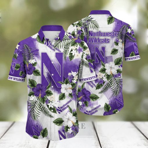 Northwestern Wildcats NCAA Hawaiian Shirt Beach Ballstime Aloha Shirt