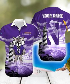 Northwestern Wildcats NCAA Hawaiian Shirt Logo Fans Gift Beach For Men And Women Custom Name