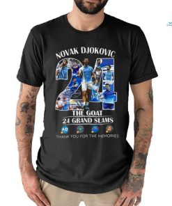 Novak Djokovic 24 Grand Slams The Goat US Open 2023 Champion Memories Shirt