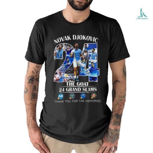 Novak Djokovic 24 Grand Slams The Goat US Open 2023 Champion Memories Shirt