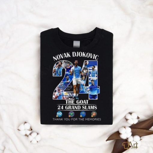 Novak Djokovic 24 Grand Slams The Goat US Open 2023 Champion Memories Shirt