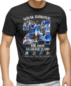 Novak Djokovic 24 Grand Slams The Goat US Open 2023 Champion Memories Shirt