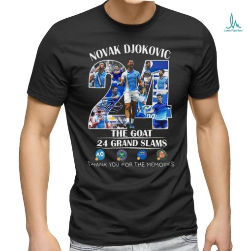 Novak Djokovic 24 Grand Slams The Goat US Open 2023 Champion Memories Shirt