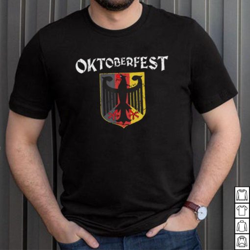 OKTOBERFEST Vintage German Flag Coat of Arms Banner Crest T Shirt