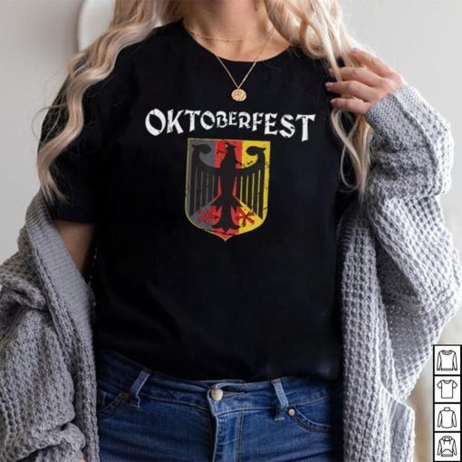 OKTOBERFEST Vintage German Flag Coat of Arms Banner Crest T Shirt