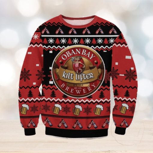 Oban Bay Kilt Lifter 3D Ugly Christmas Sweater Christmas Gift