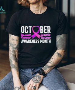 October breast cancer domestic violence awareness month shirt