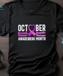 October breast cancer domestic violence awareness month shirt