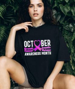 October breast cancer domestic violence awareness month shirt