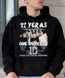 Official 12 years 2010 2022 one direction thank you for the memories signatures shirt