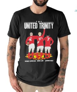 Official 2023 The United Trinity Bobby Charlton Denis Law George Best T Shirt
