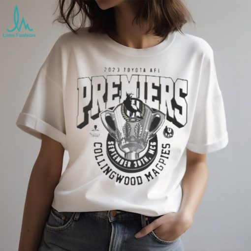 Official 2023 Toyota AFL Premiers Collingwood Magpies T shirt