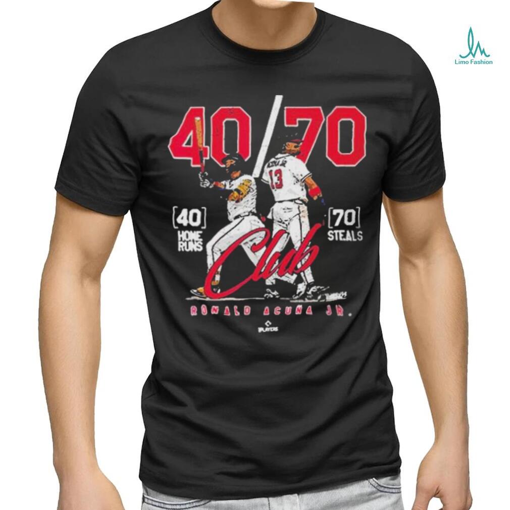 Official 40 70 Club Ronald Acuna Jr Atlanta MLBPA T Shirt - Limotees