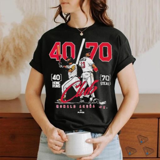 Official 40 70 Club Ronald Acuna Jr Atlanta MLBPA T Shirt