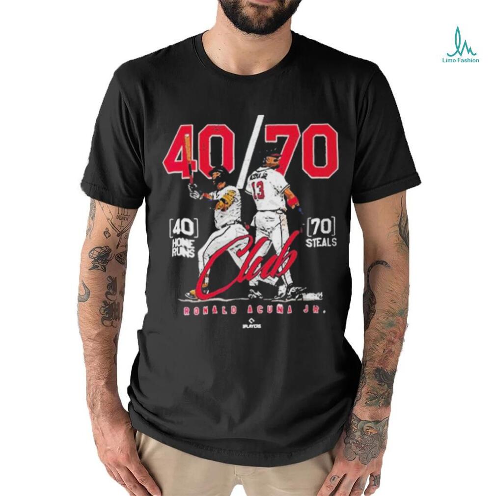 Official 40 70 Club Ronald Acuna Jr Atlanta MLBPA T Shirt - Limotees