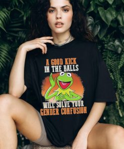 Official A Good Kick In The Balls Will Solve Your Gender Confusion Shirt