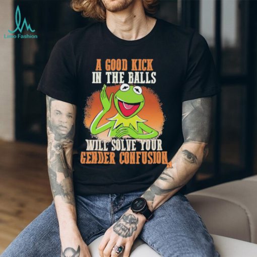 Official A Good Kick In The Balls Will Solve Your Gender Confusion Shirt
