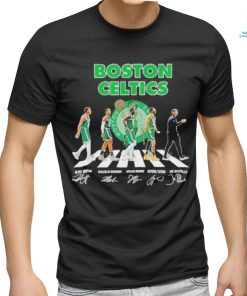 Official Boston Celtics Abbey road 2023 Signatures shirt