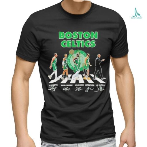 Official Boston Celtics Abbey road 2023 Signatures shirt