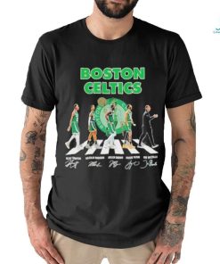Official Boston Celtics Abbey road 2023 Signatures shirt