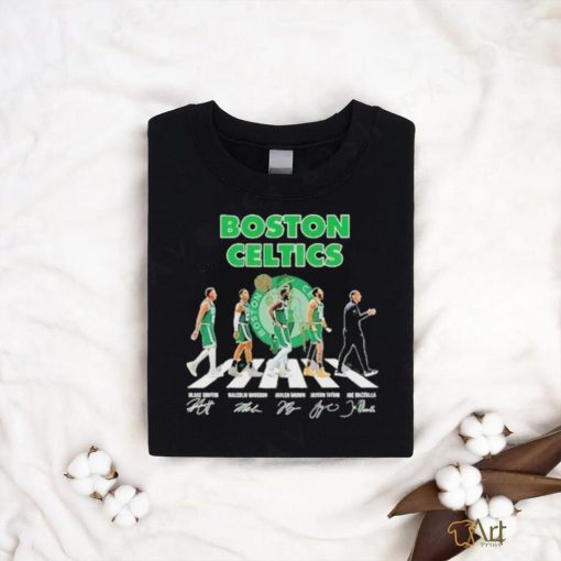 Official Boston Celtics Abbey road 2023 Signatures shirt