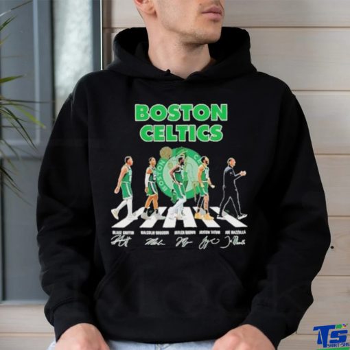 Official Boston Celtics Abbey road 2023 Signatures shirt